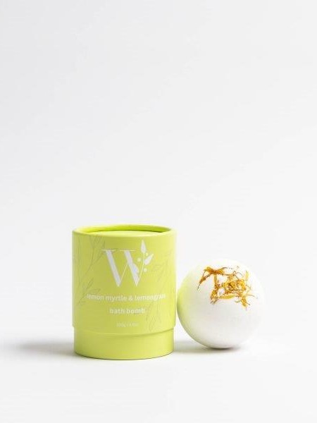 Wheelers Hill Soaps - Bath Bomb, Lemon Myrtle & Lemongrass (160g) - Image 3